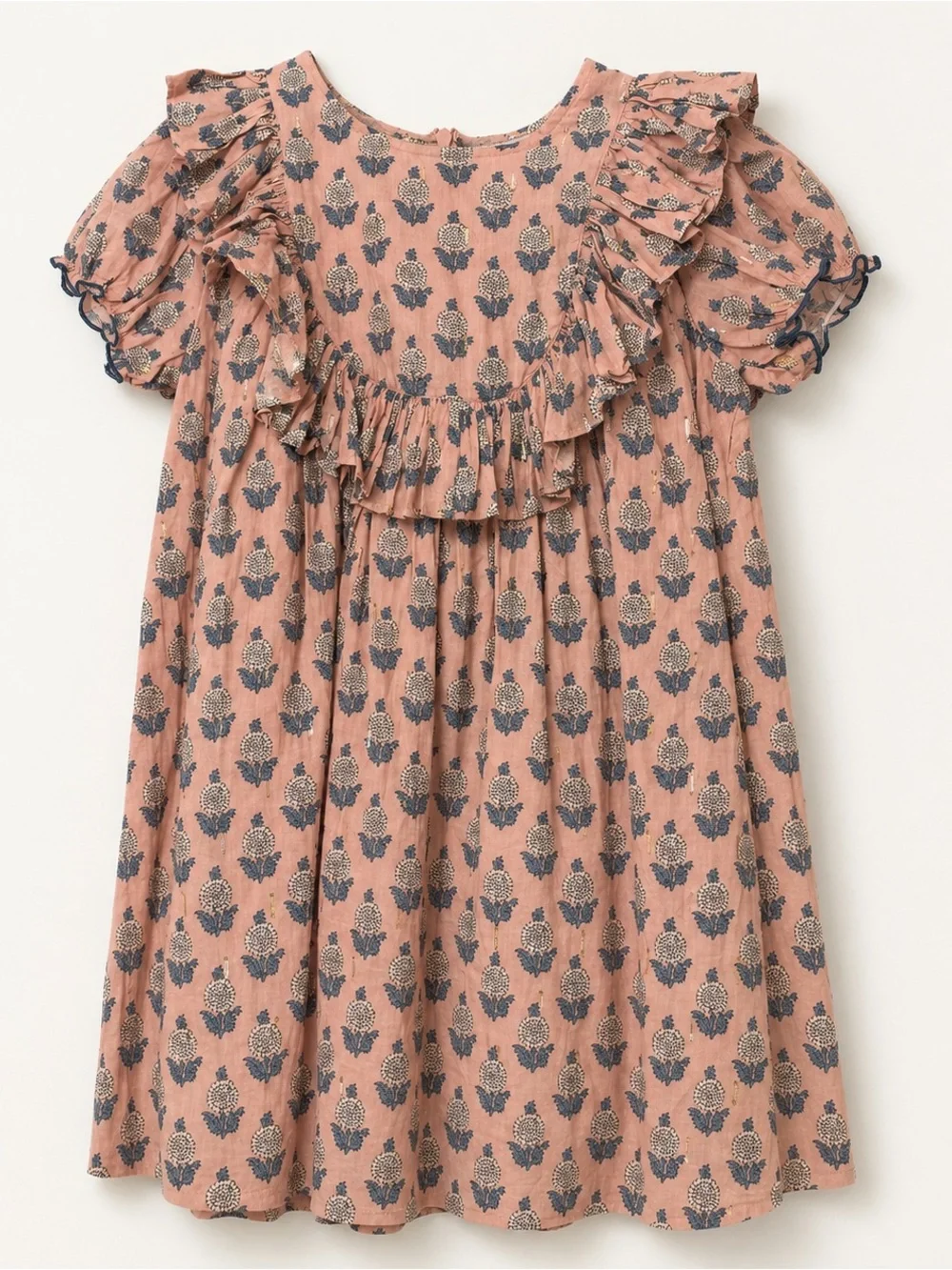 Pink Chicken New York Girls Floral Ruffle Dress Size 7Y
